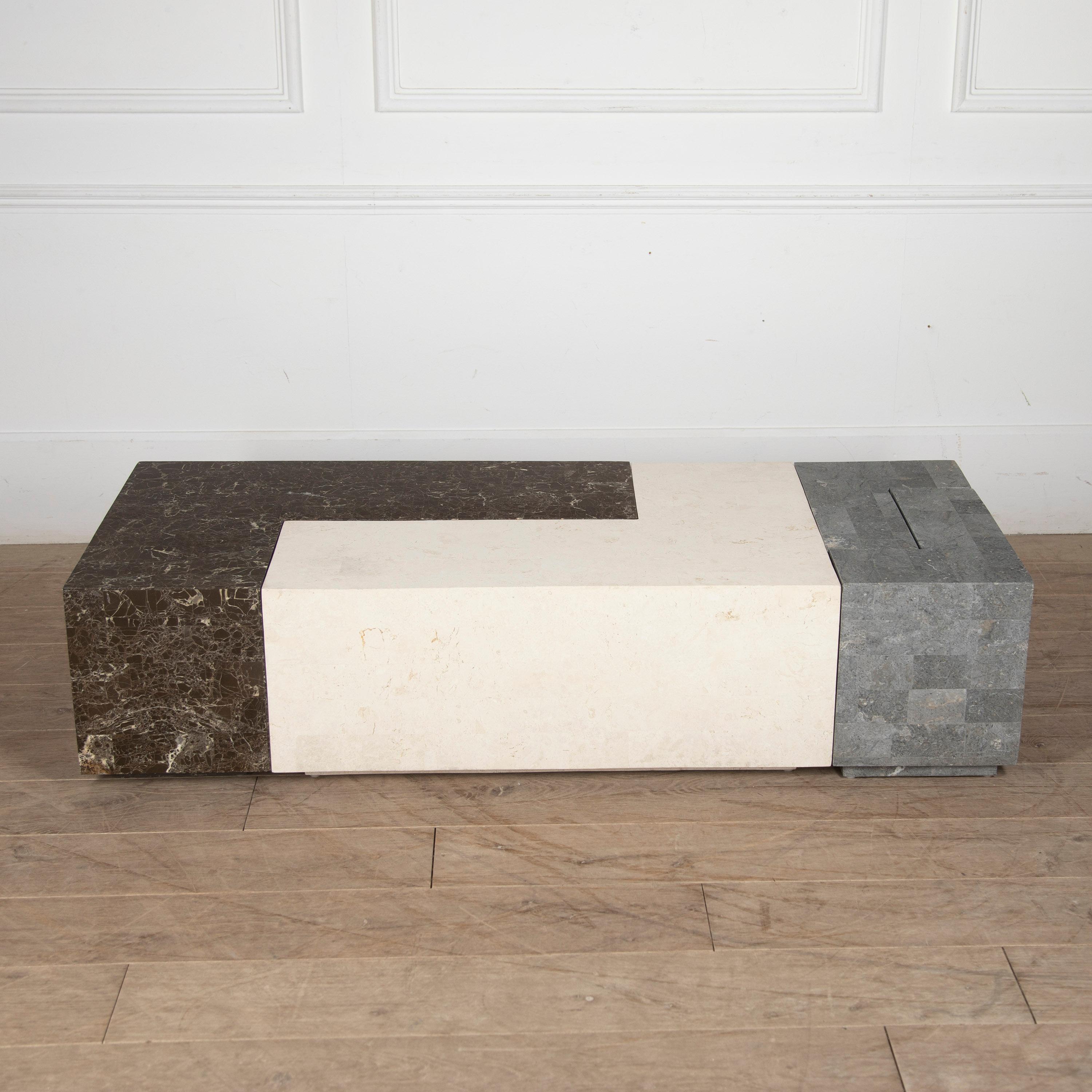 Mid-Century Modern American Mid-Century Modular Block Table