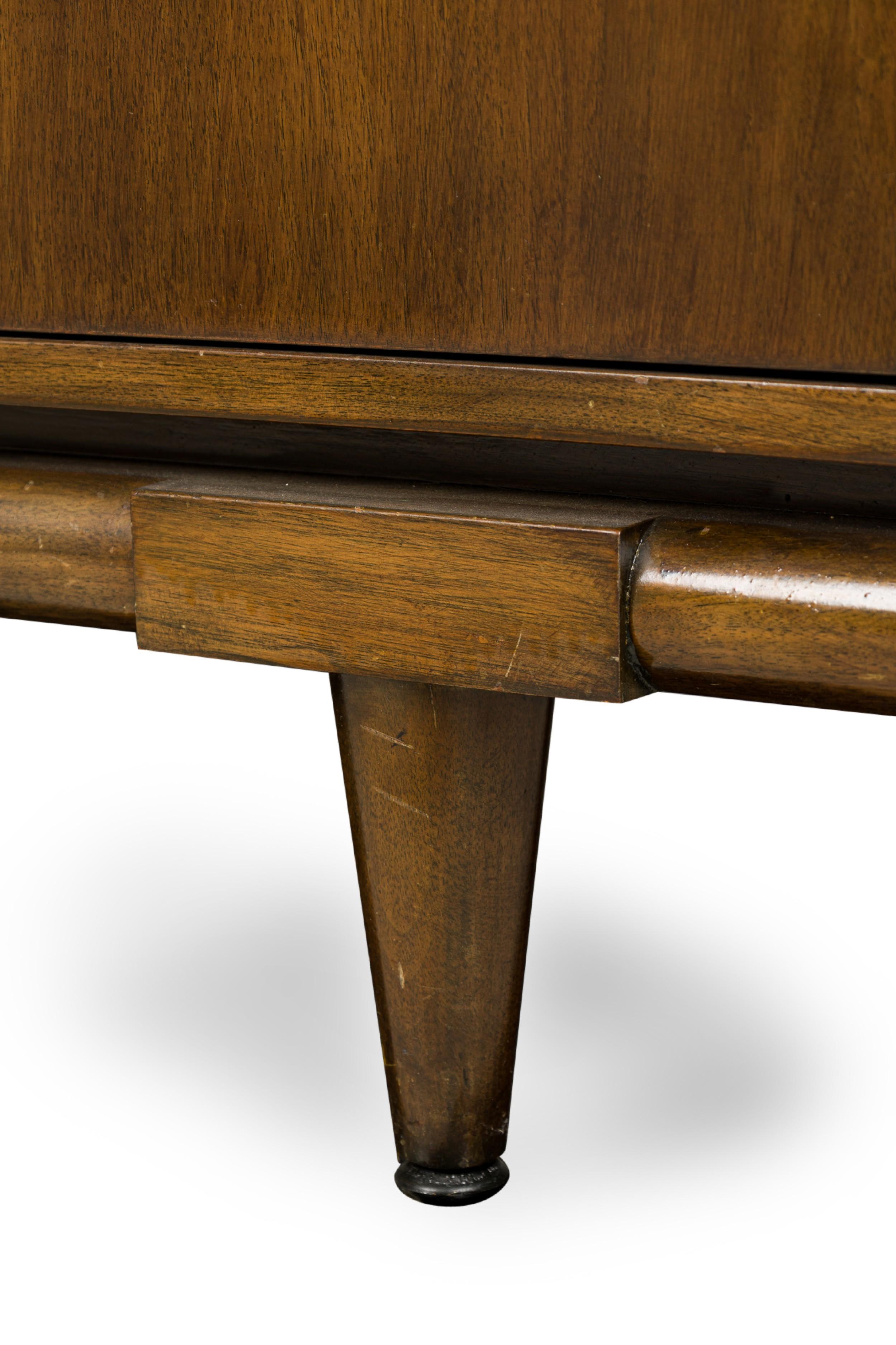 American Mid-Century Monteverdi Young Walnut Angular Executive Desk For Sale 8