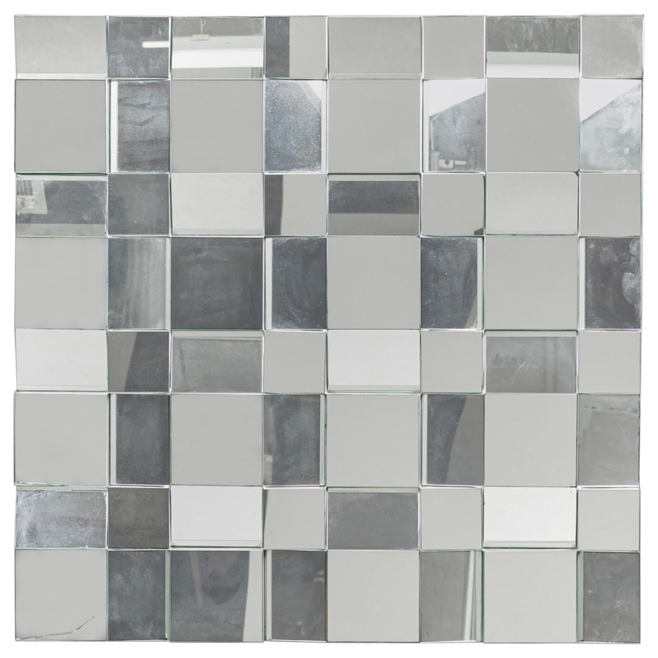 American Mid-Century Neal Small Cubist Mirror