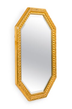 American Mid-Century Octagon Shaped Wall Mirror