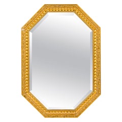American Mid-Century Octagon Shaped Wall Mirror