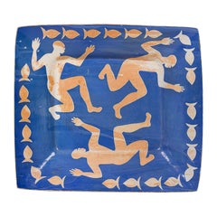 American Mid-Century Oversized Platter / Wall Plaque