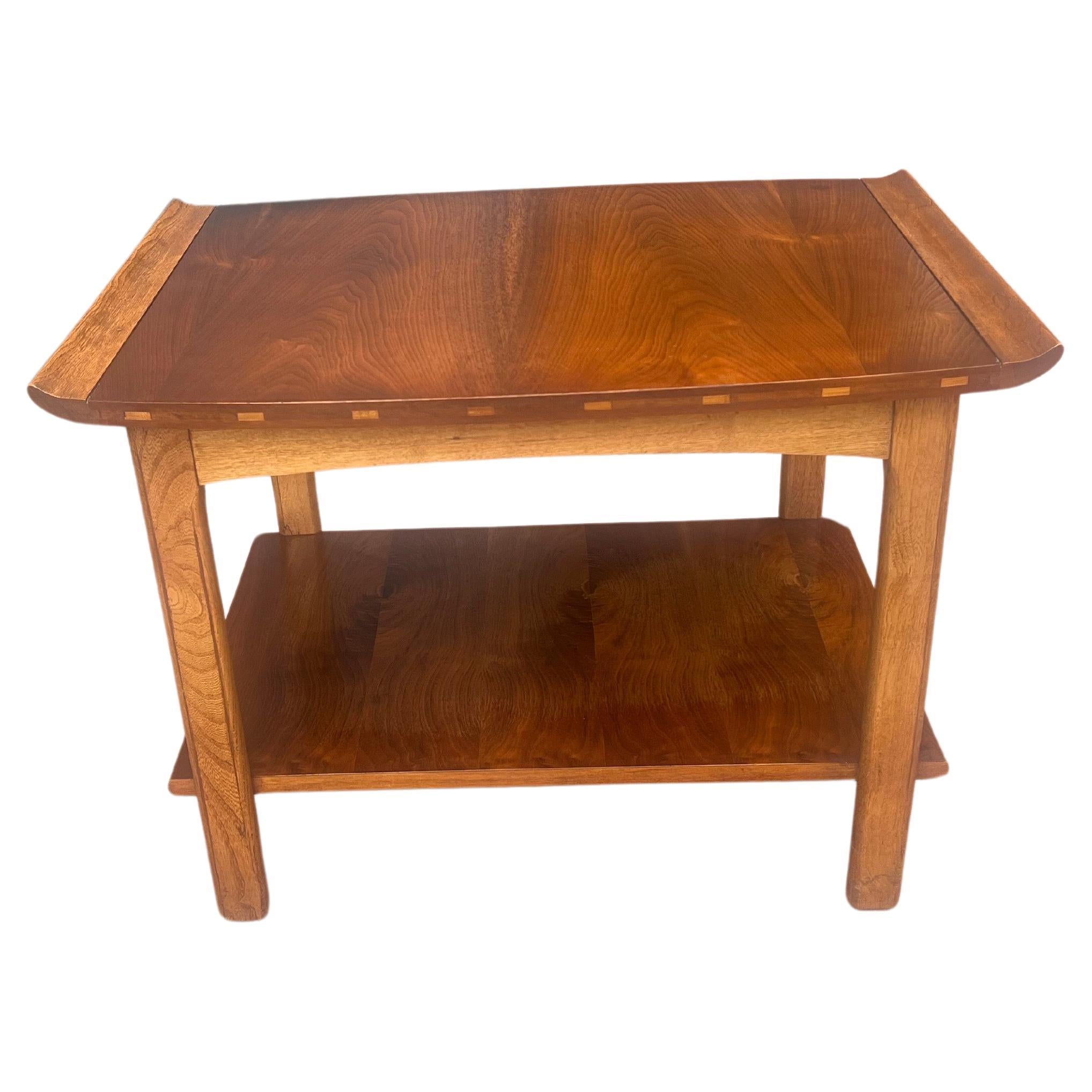 Mid-Century Modern American Mid Century Pagoda Style walnut & Ash End Cocktail Table