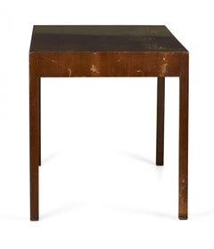 American Mid-Century Parsons-Style Rectangular Mahogany Partners Desk