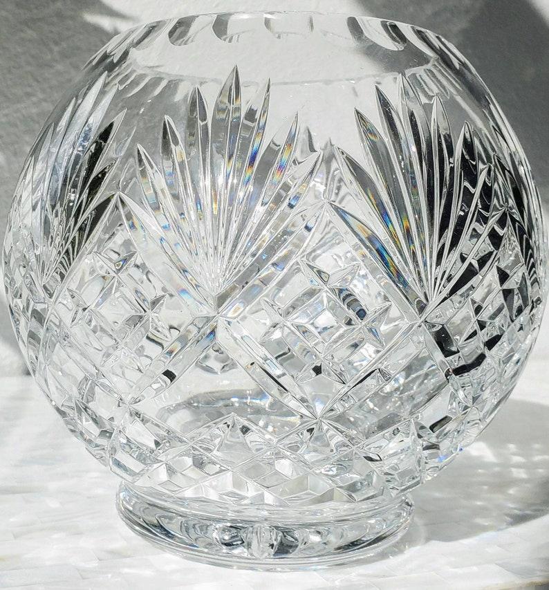 American Mid-Century Pitman-Dreitzer Lancaster Gilt-Brass Cut Crystal Ball 1