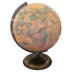 American Mid Century Rand McNally Indexed Terrestrial Art globe