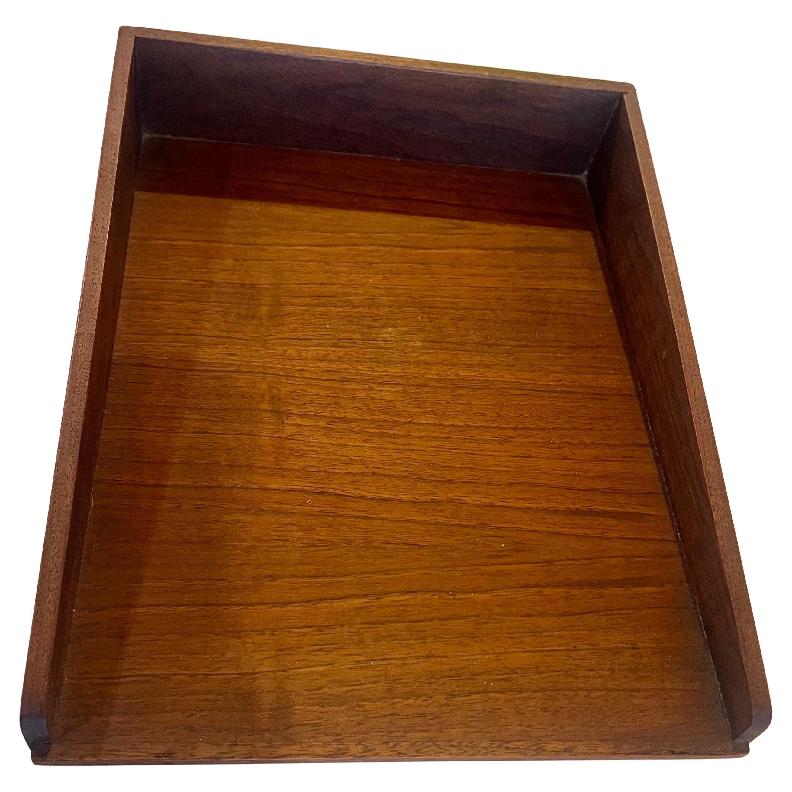 Mid-Century Modern American Mid Century rare desk Paper tray by Jens Risom in Walnut