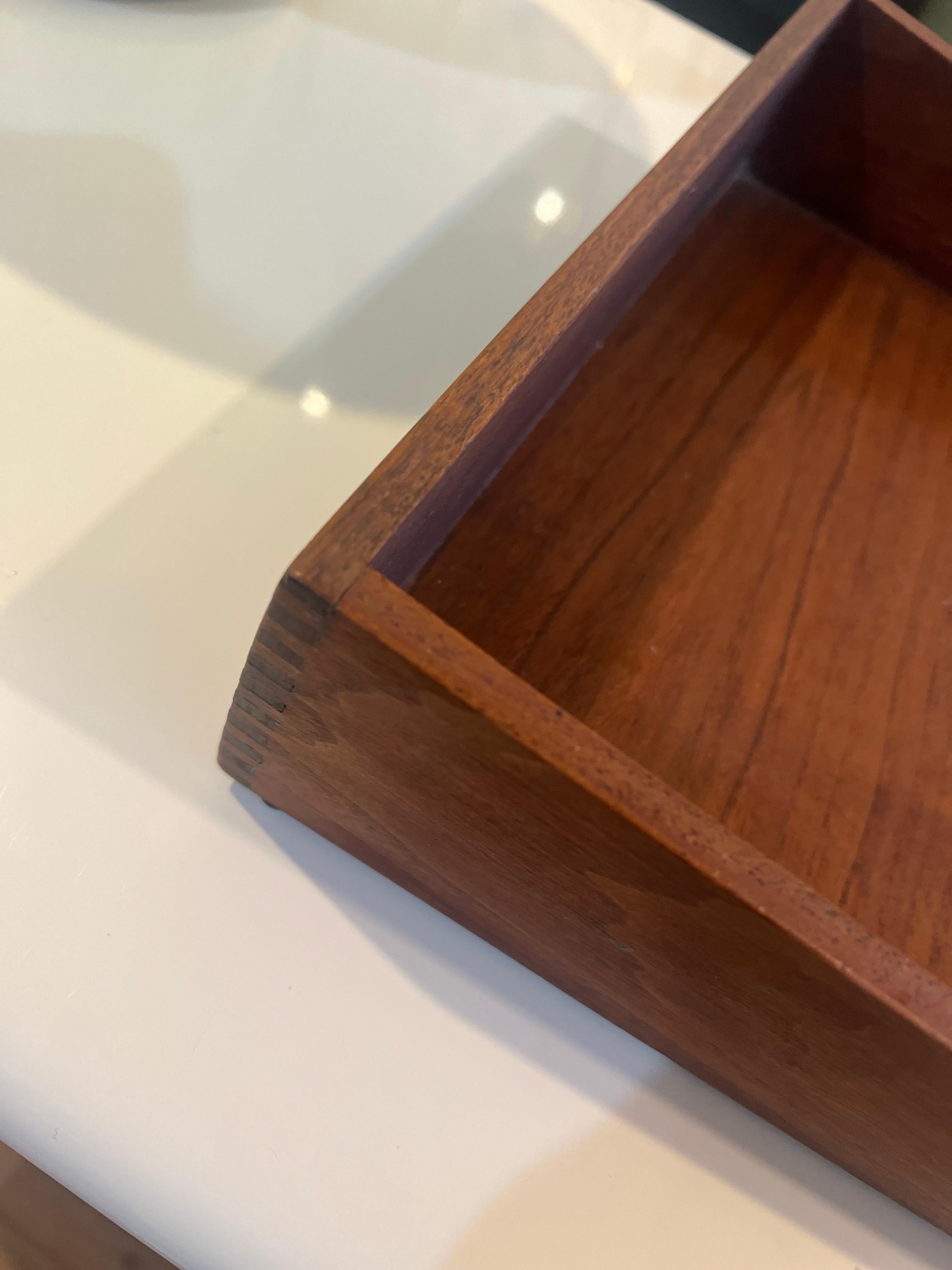 20th Century American Mid Century rare desk Paper tray by Jens Risom in Walnut