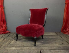 American Mid-Century Scrolled Leg Slipper Chair