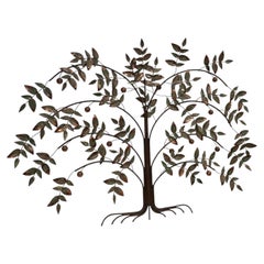 American Mid Century Signed & Dated Curtis Jere Tree of Life Wall Sculpture