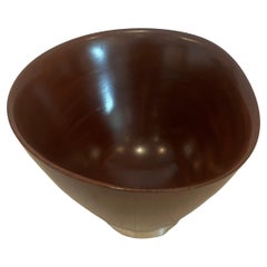 Ciotola grande in mogano massiccio e argento massiccio della metà del secolo scorso Catch it All