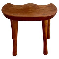 American Mid Century solid Walnut Milking Stool Hand Crafted