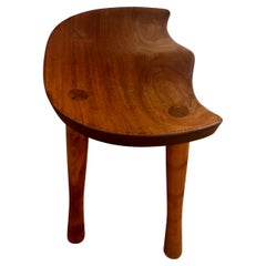 American Mid Century solid Walnut Milking Stool Hand Crafted