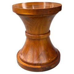 American Mid Century Style Solid Walnut Stool/Table 