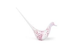 American Mid-Century Style Speckled White Bird Figurine
