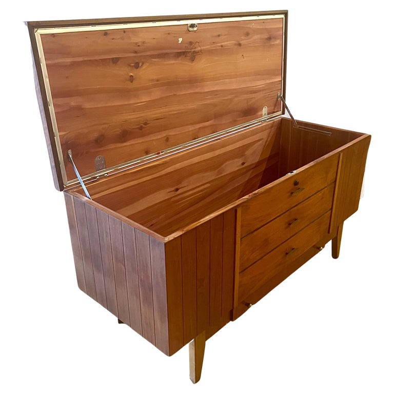 American Mid-Century Walnut Blanket Chest with Cedar Interior For Sale at  1stDibs | mid century modern blanket chest, modern blanket chest