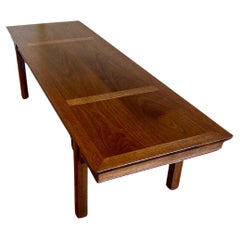 American Mid Century Walnut Coffee Table by Heritage Henredon Manteika Line