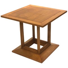 American Mid Century Walnut Small Cocktail Table by Heritage