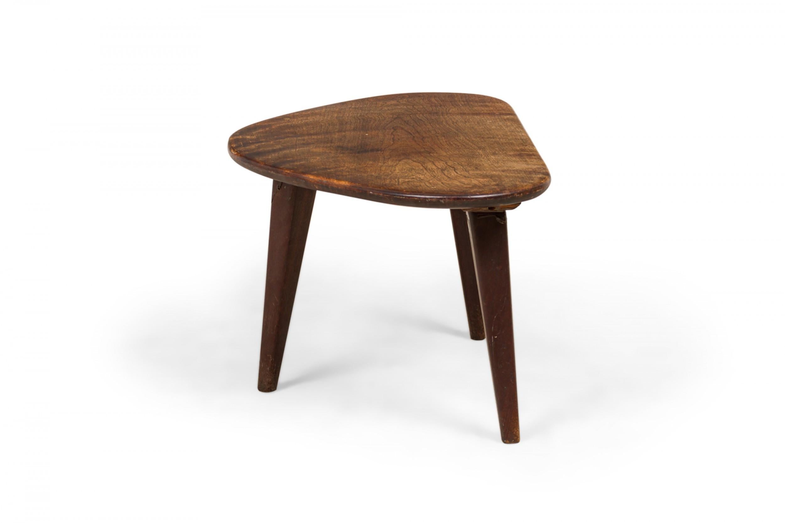 Mid-Century Modern American Mid-Century Walnut Triangle Occasional Table For Sale