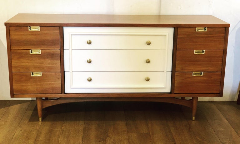 Mdf, engineered wood, solid wood legs, pu veneer. 1stdibs