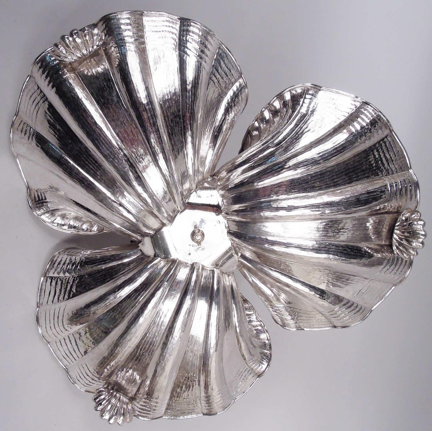 American Midcentury Classical Meerjungfrau & Jakobsmuschel Centerpiece Schale im Angebot 4
