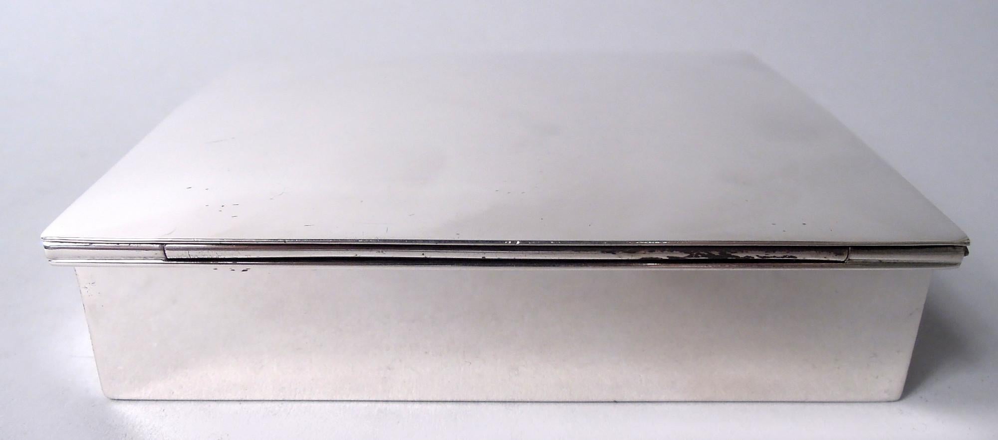 Beaded American Midcentury Modern Sterling Silver Box For Sale
