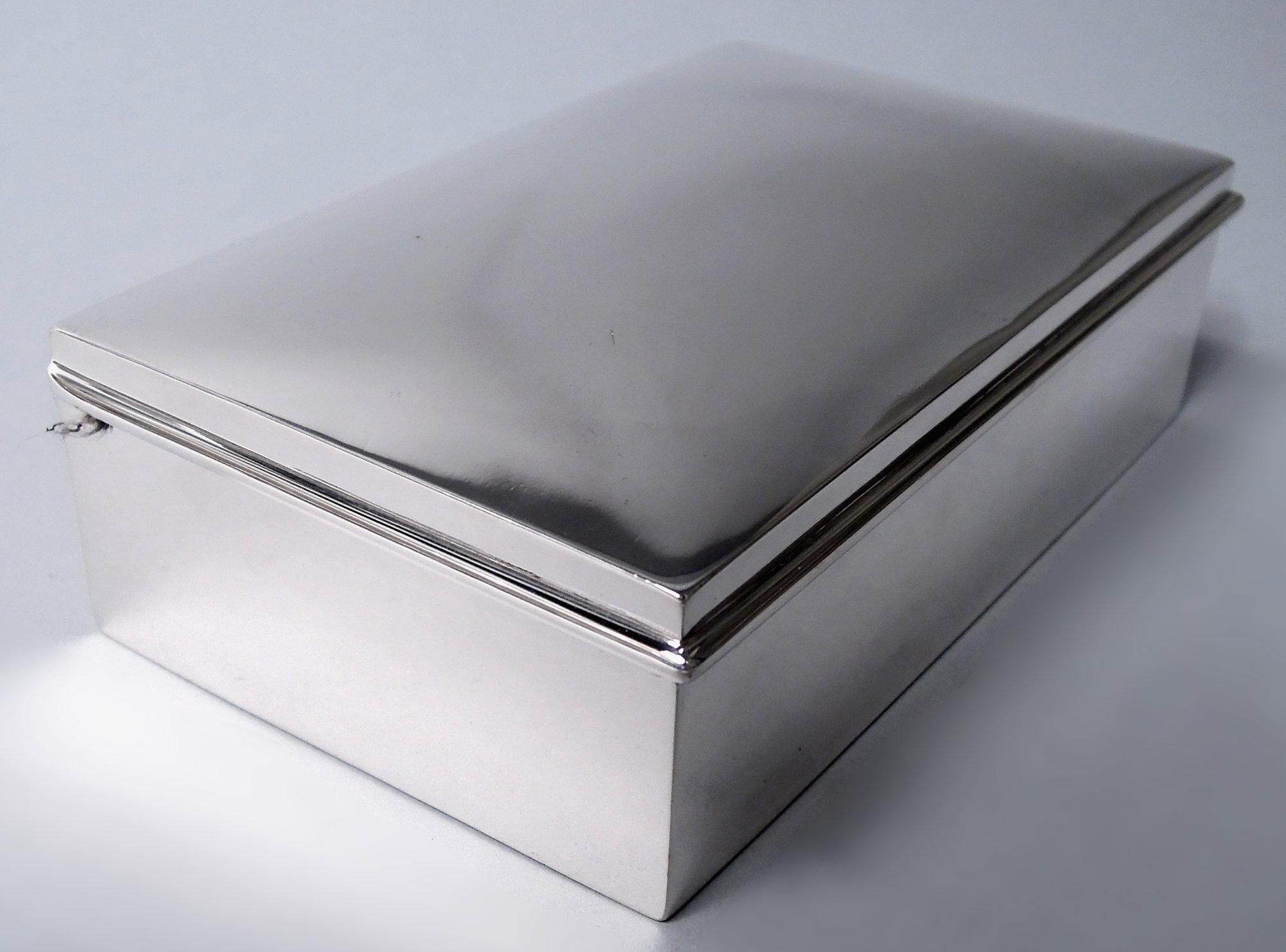 Mid-Century Modern Boîte en argent sterling de The Modernity Americain