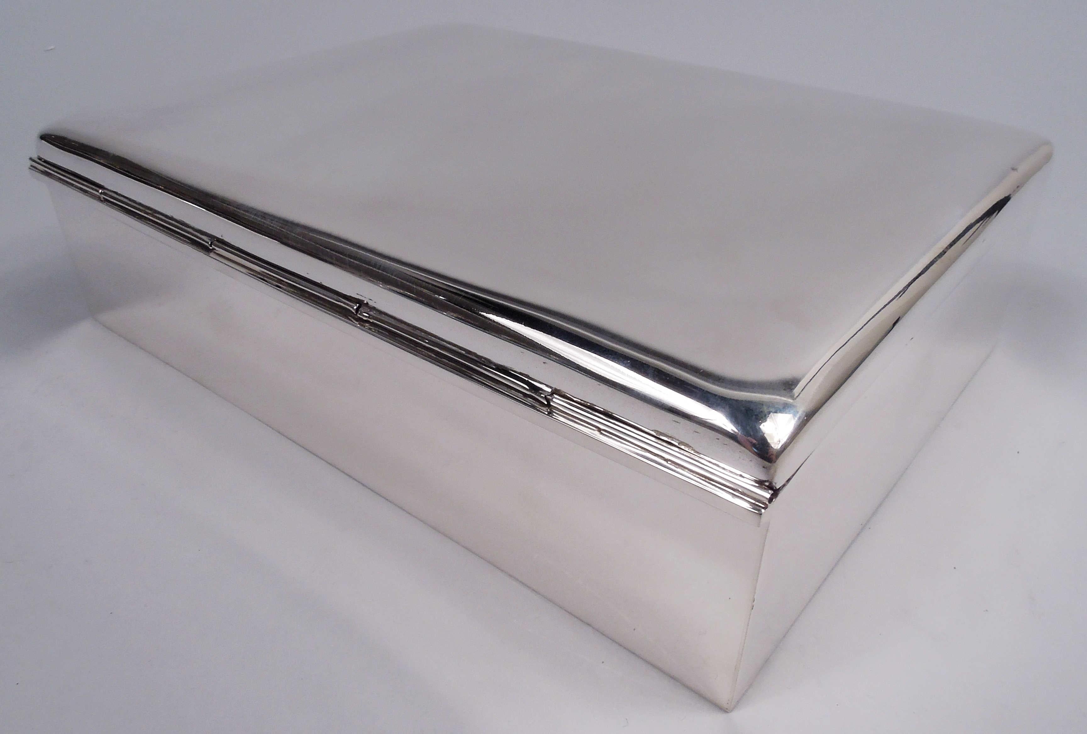 20th Century American Midcentury Modern Sterling Silver Box For Sale