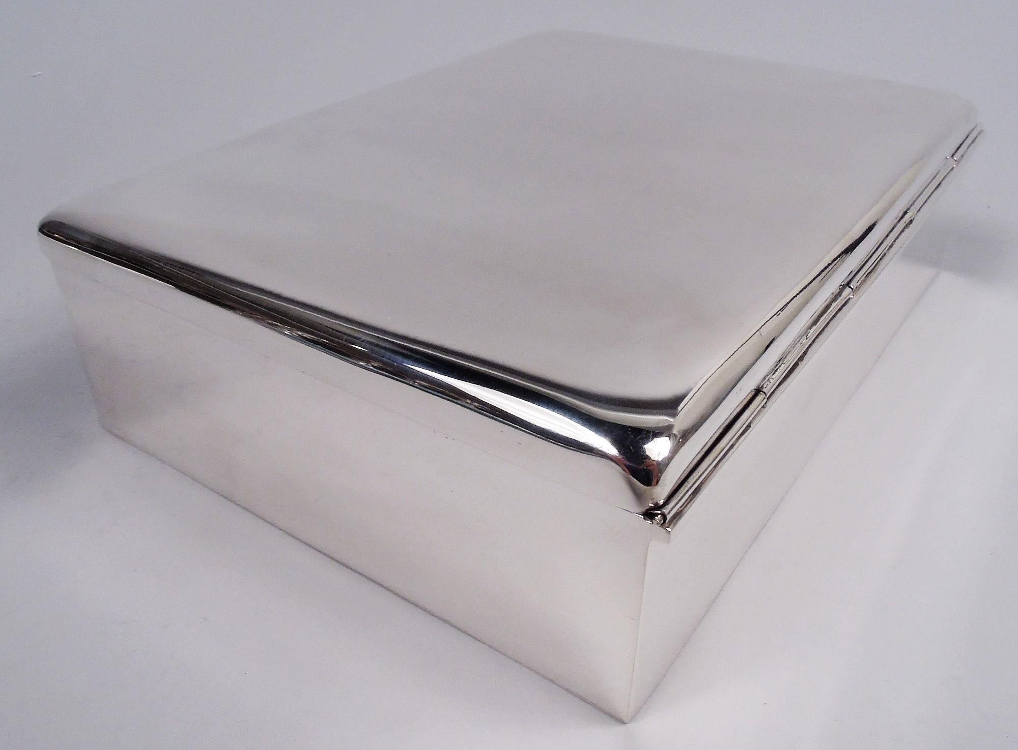 American Midcentury Modern Sterling Silver Box For Sale 1