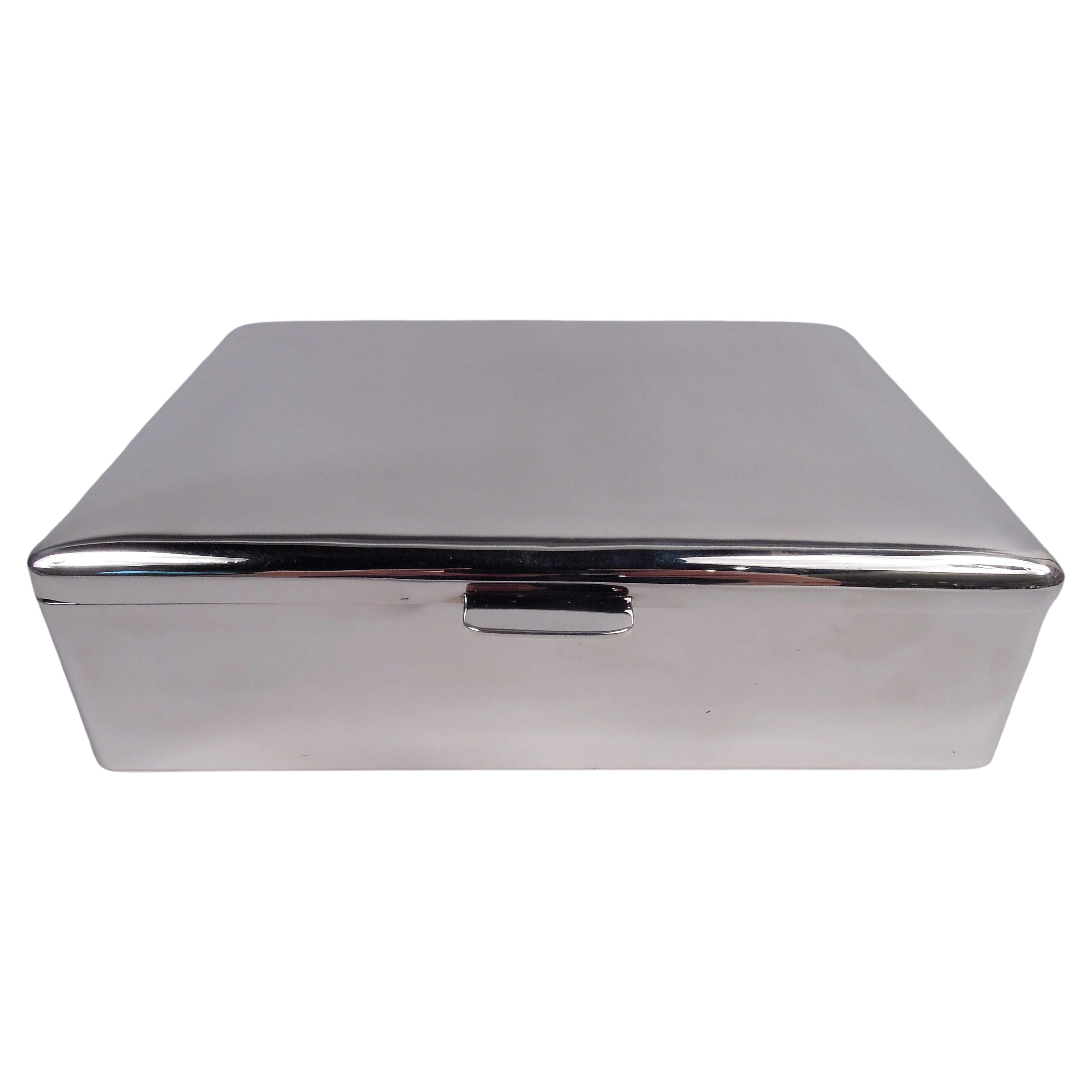 American Midcentury Modern Sterling Silver Box For Sale