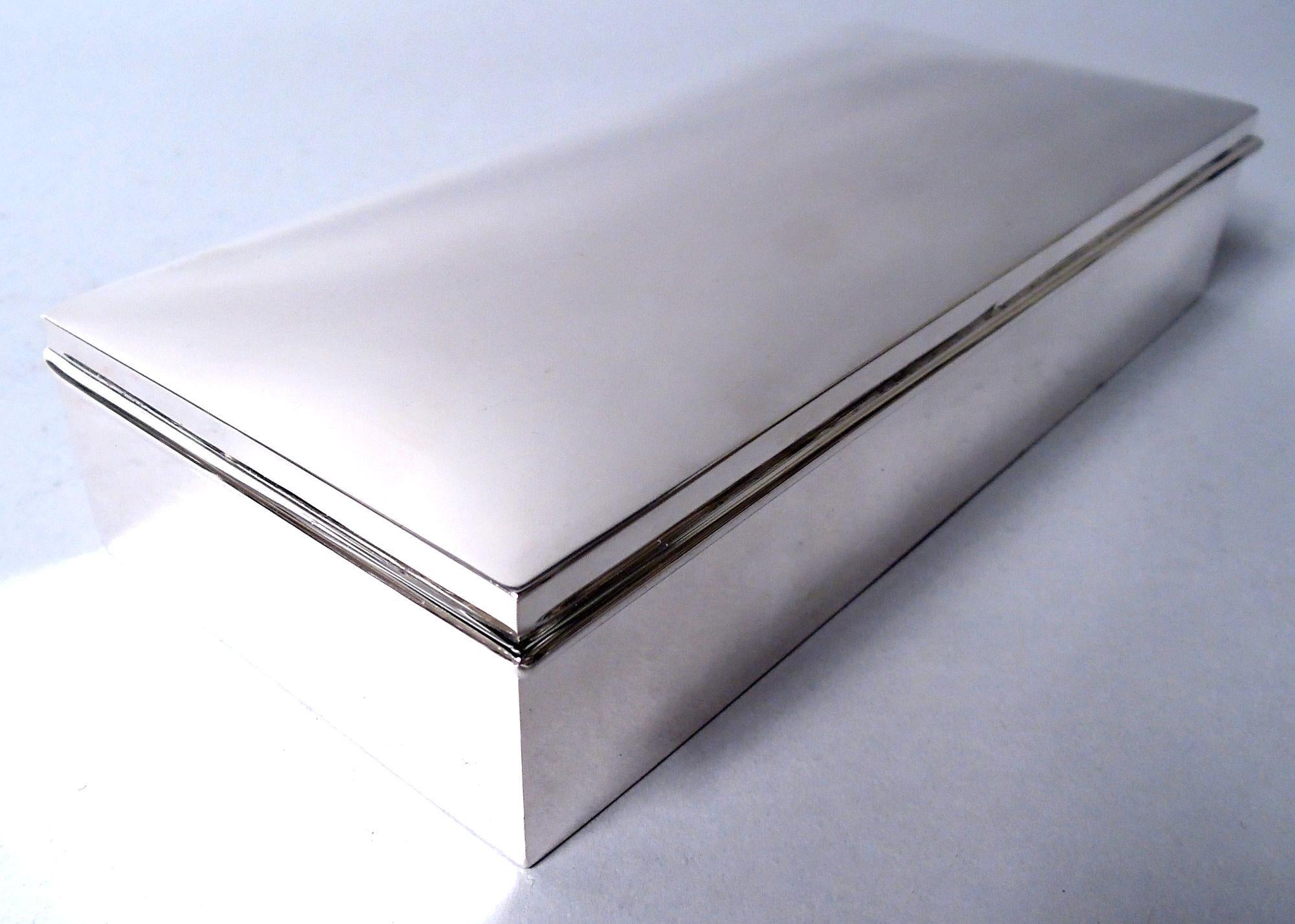 Moderne Boîte de bureau en argent sterling de The Moderns Modernity en vente