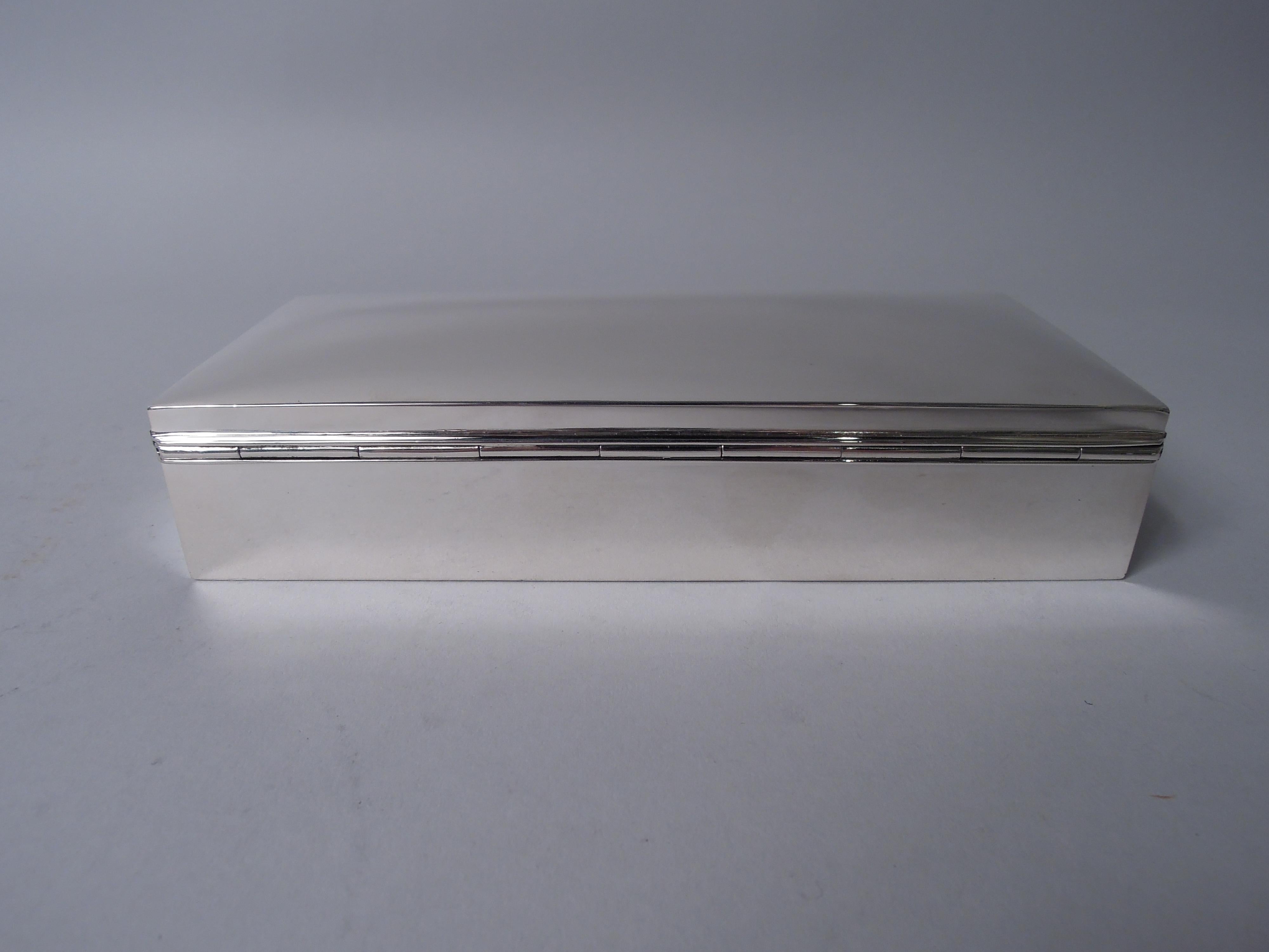 Américain Boîte de bureau en argent sterling de The Moderns Modernity en vente