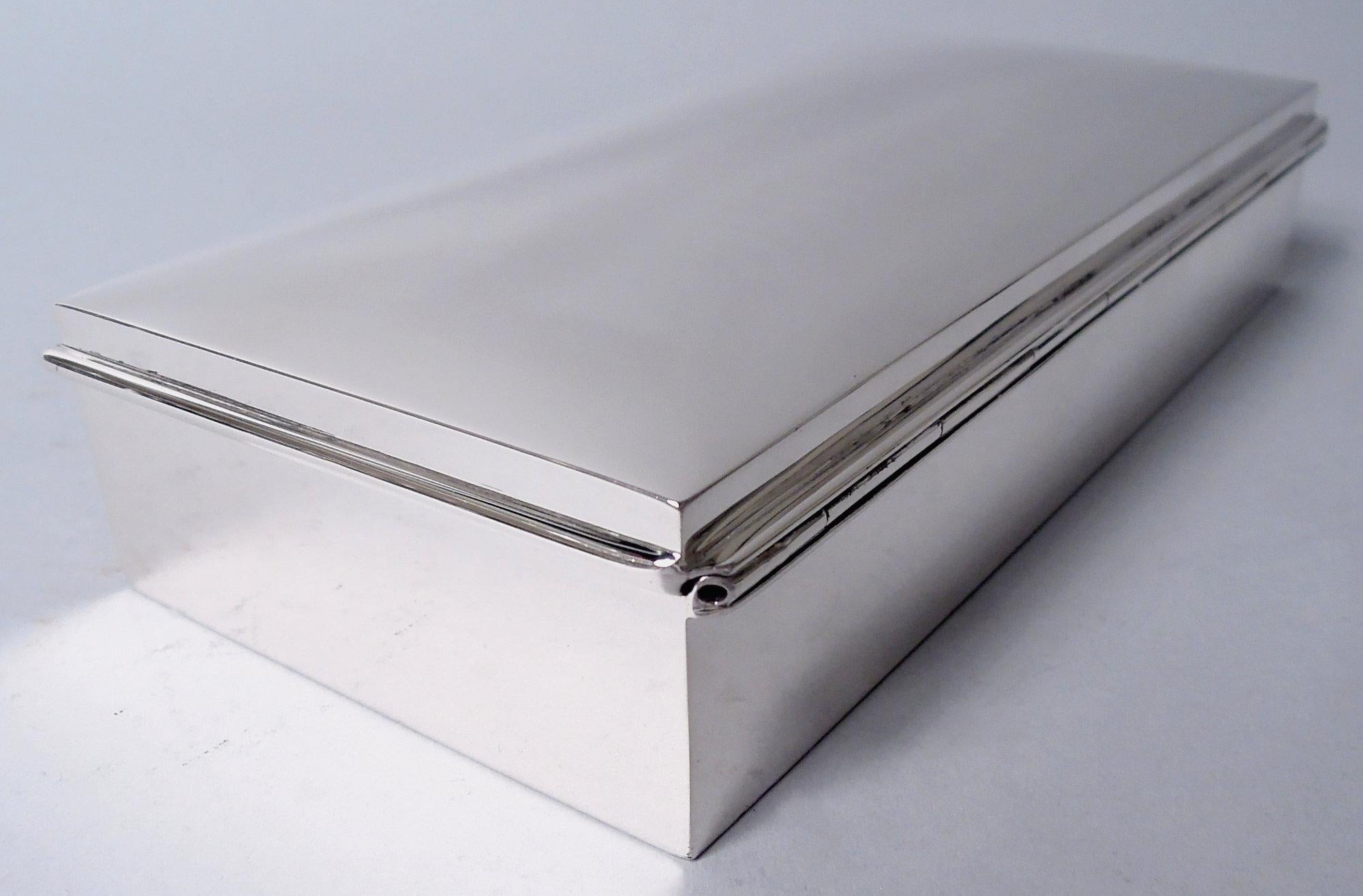 Boîte de bureau en argent sterling de The Moderns Modernity Bon état - En vente à New York, NY