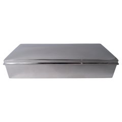 Caja de escritorio americana de plata de ley moderna de mediados de siglo