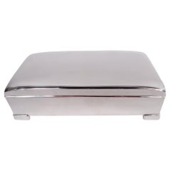 Caja relicario americana de plata de ley moderna de mediados de siglo