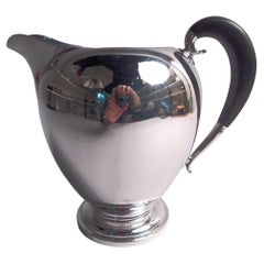 Pichet à eau américain moderne en argent sterling du milieu du siècle dernier