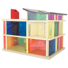 American Midcentury Plastic Multicolored Scale Architectural Model of a Home