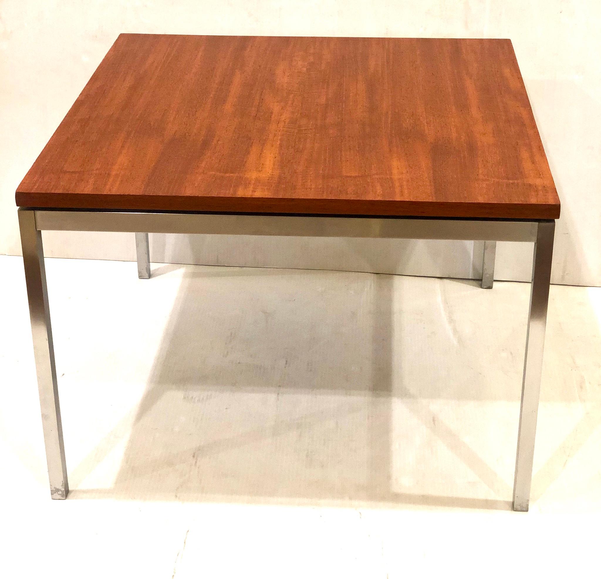 Mid-Century Modern American Midcentury Small Square Teak Coffee Table by Knoll