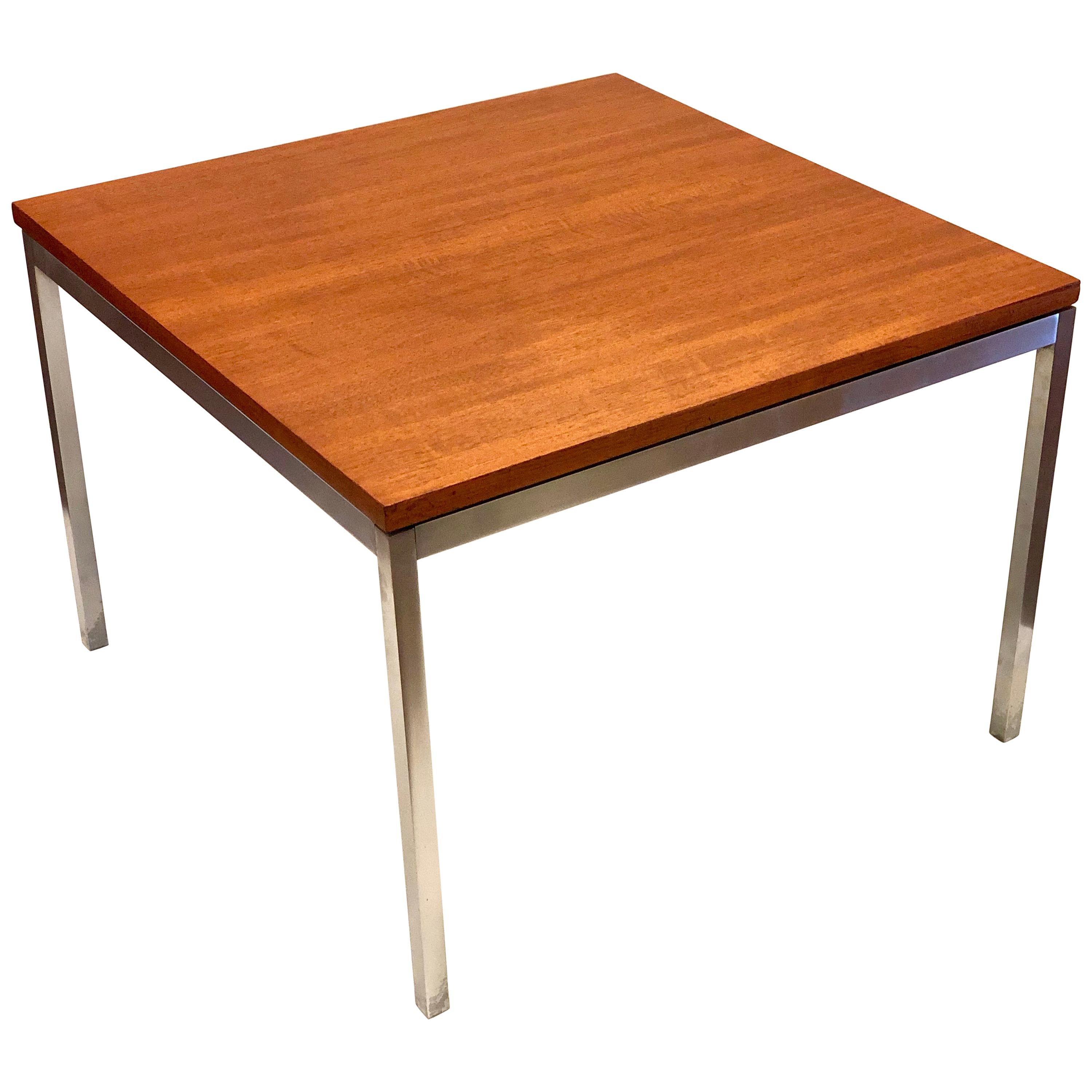 American Midcentury Small Square Teak Coffee Table by Knoll