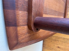 American Midcentury Solid Walnut Square Coffee Table California Design