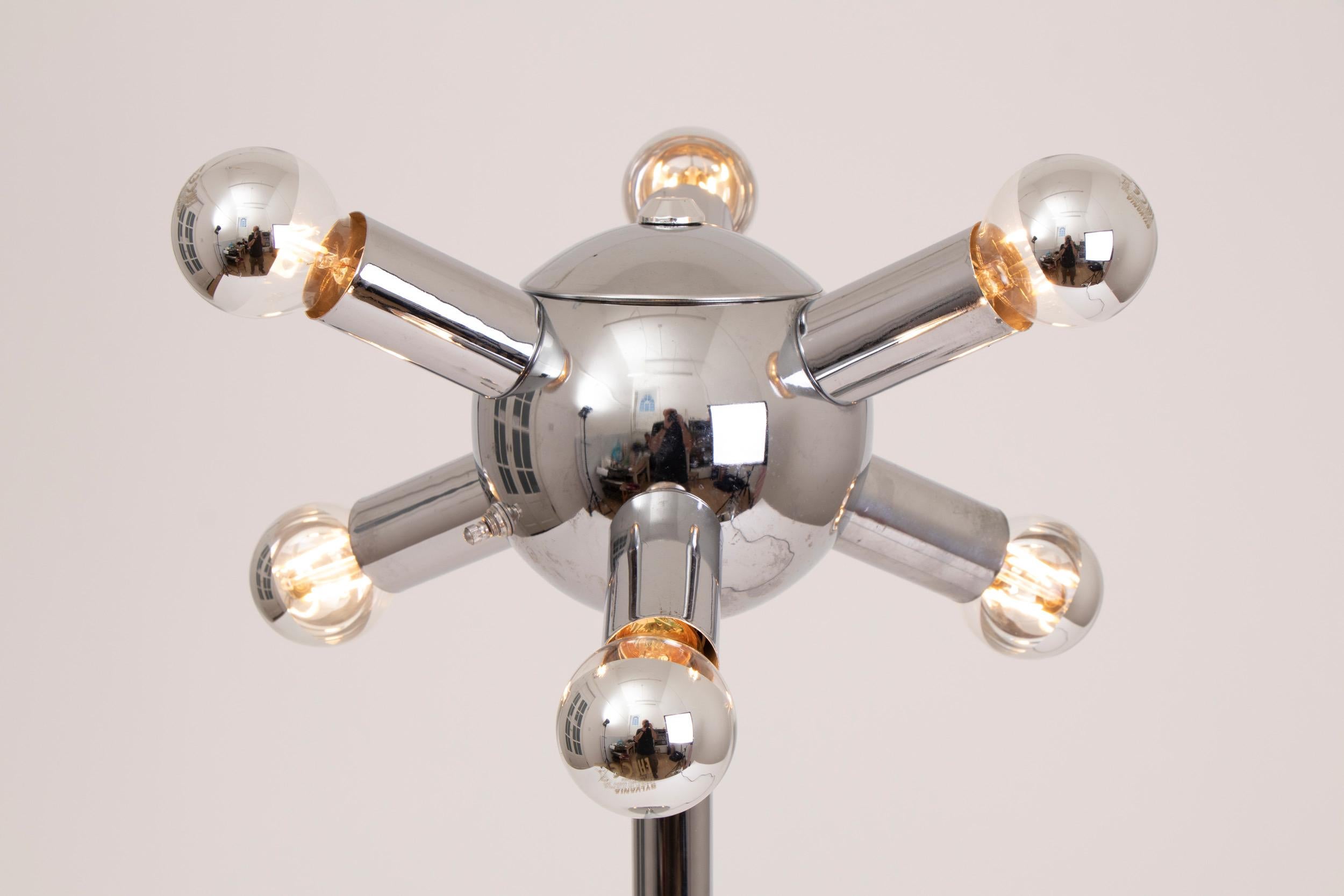 20th Century American Midcentury Space Age Sputnik Table Lamp by Underwriters Laboratories For Sale