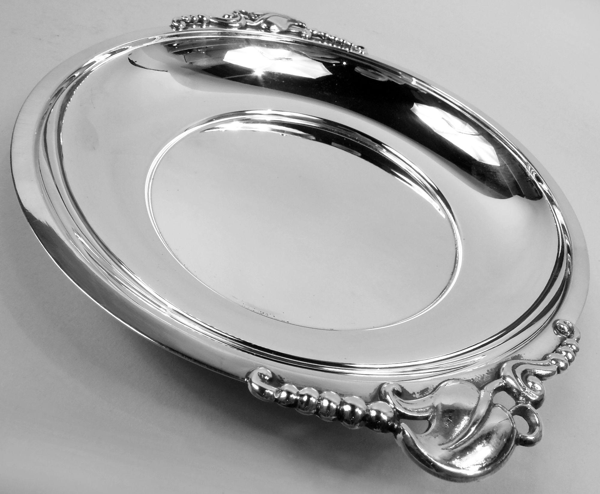 American Midcentury Sterling Silver Bowl in Danish Modern Style In Good Condition In New York, NY