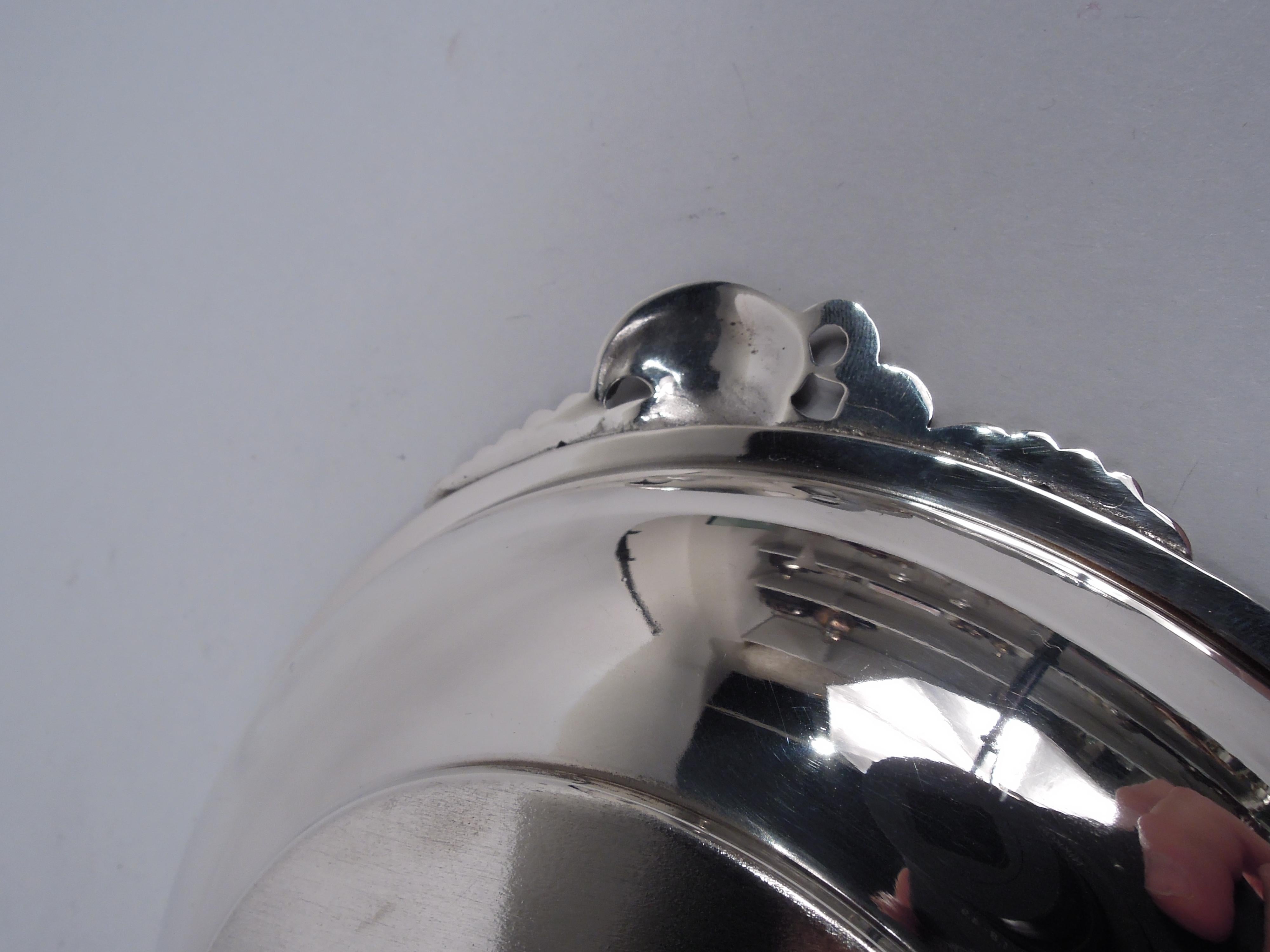 American Midcentury Sterling Silver Bowl in Danish Modern Style 1