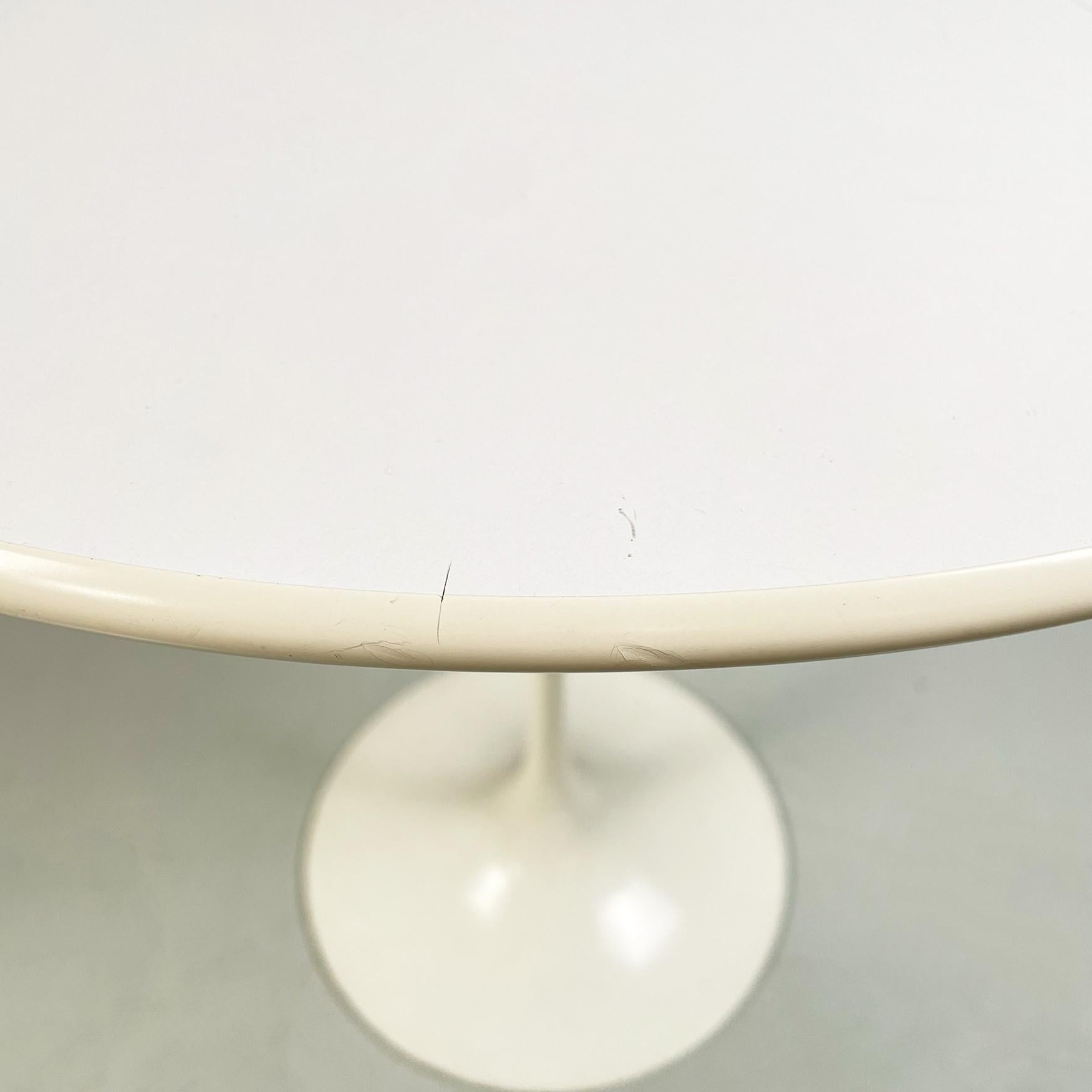 Table basse américaine mi-siècle en métal stratifié blanc Mod.Tulip de Knoll, années 1960 Bon état - En vente à MIlano, IT