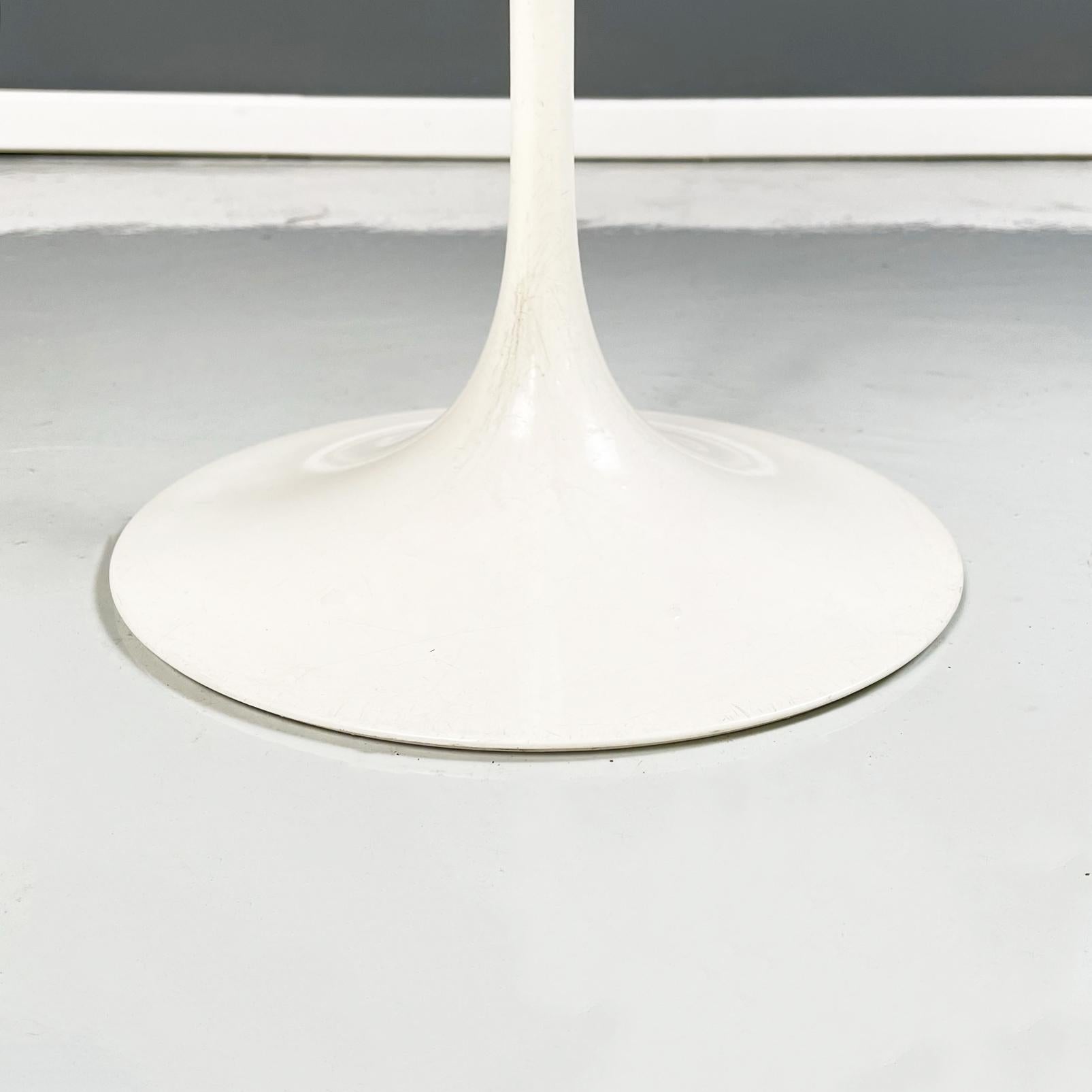 American Mid-Century White Laminate Metal Coffee Table Mod.Tulip by Knoll, 1960s For Sale 4
