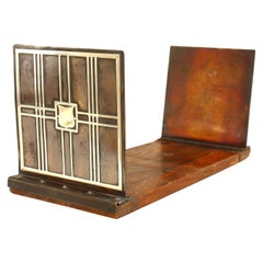 American Mission Bronze and Wood Expanding Bookends