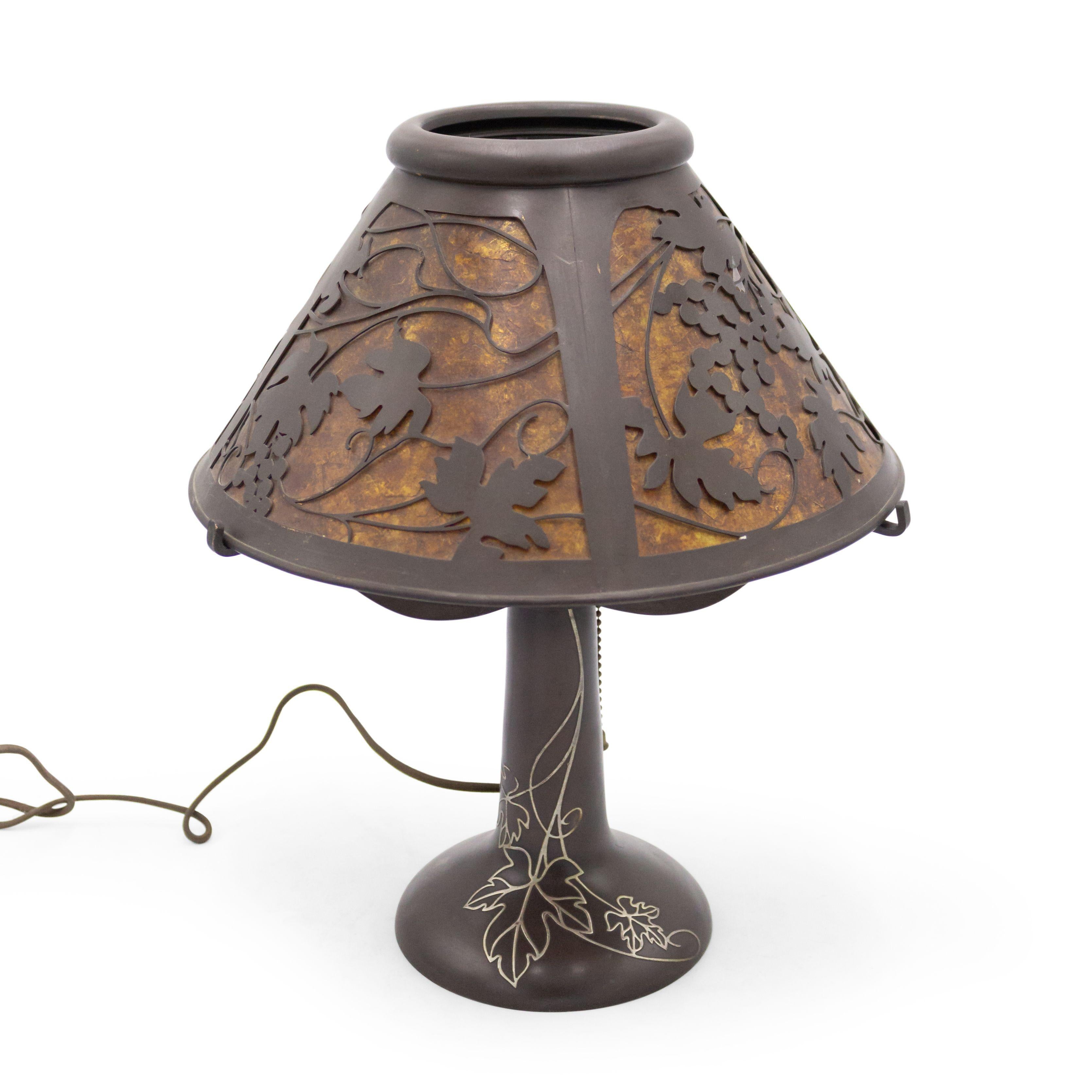 American Mission Heintz Art Metal Table Lamp In Good Condition For Sale In New York, NY