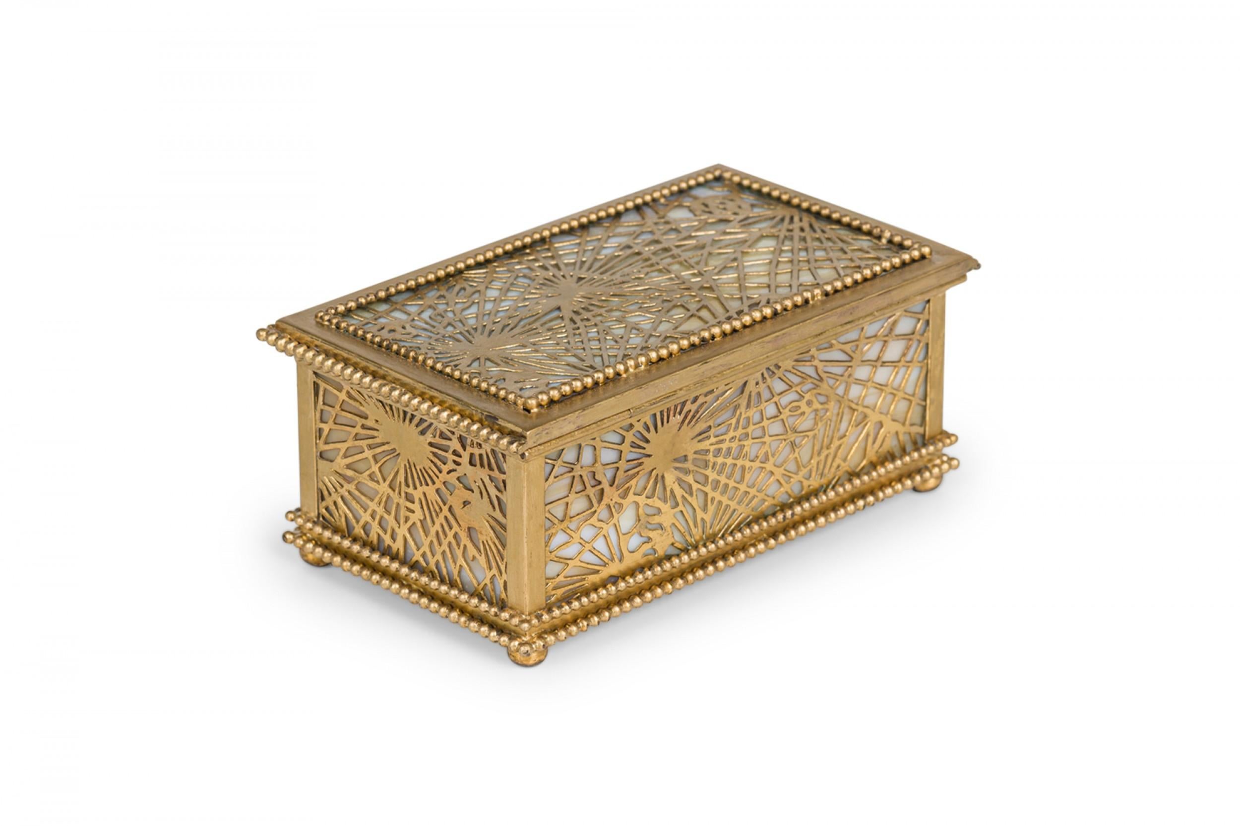 Hand-Crafted American Mission Bronze Spider Web Box For Sale