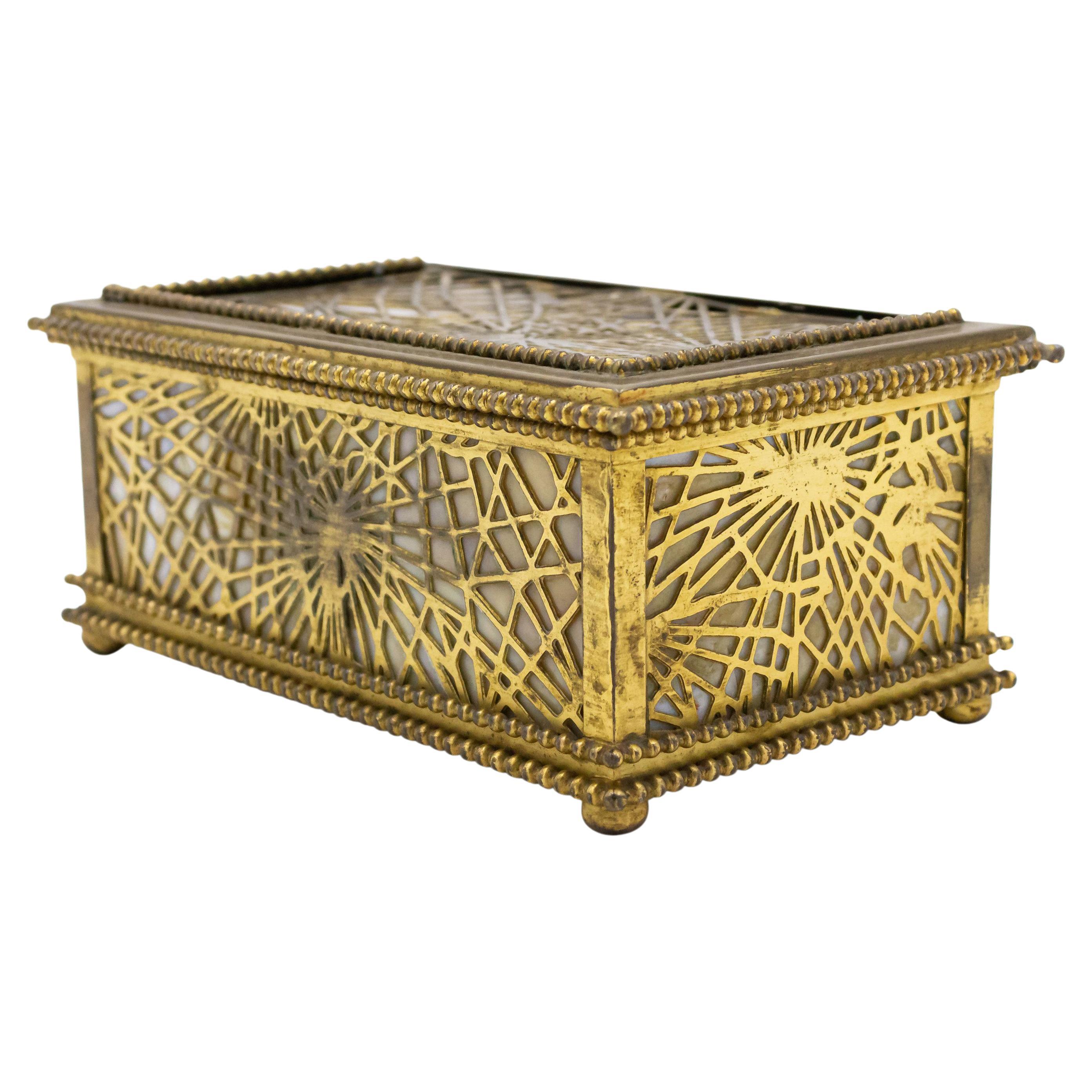 American Mission Bronze Spider Web Box at 1stDibs