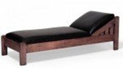 American Mission Brown Leather Chaise